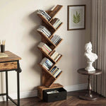 Bookshelf with Drawer, 9-Tier Tree Bookshelf